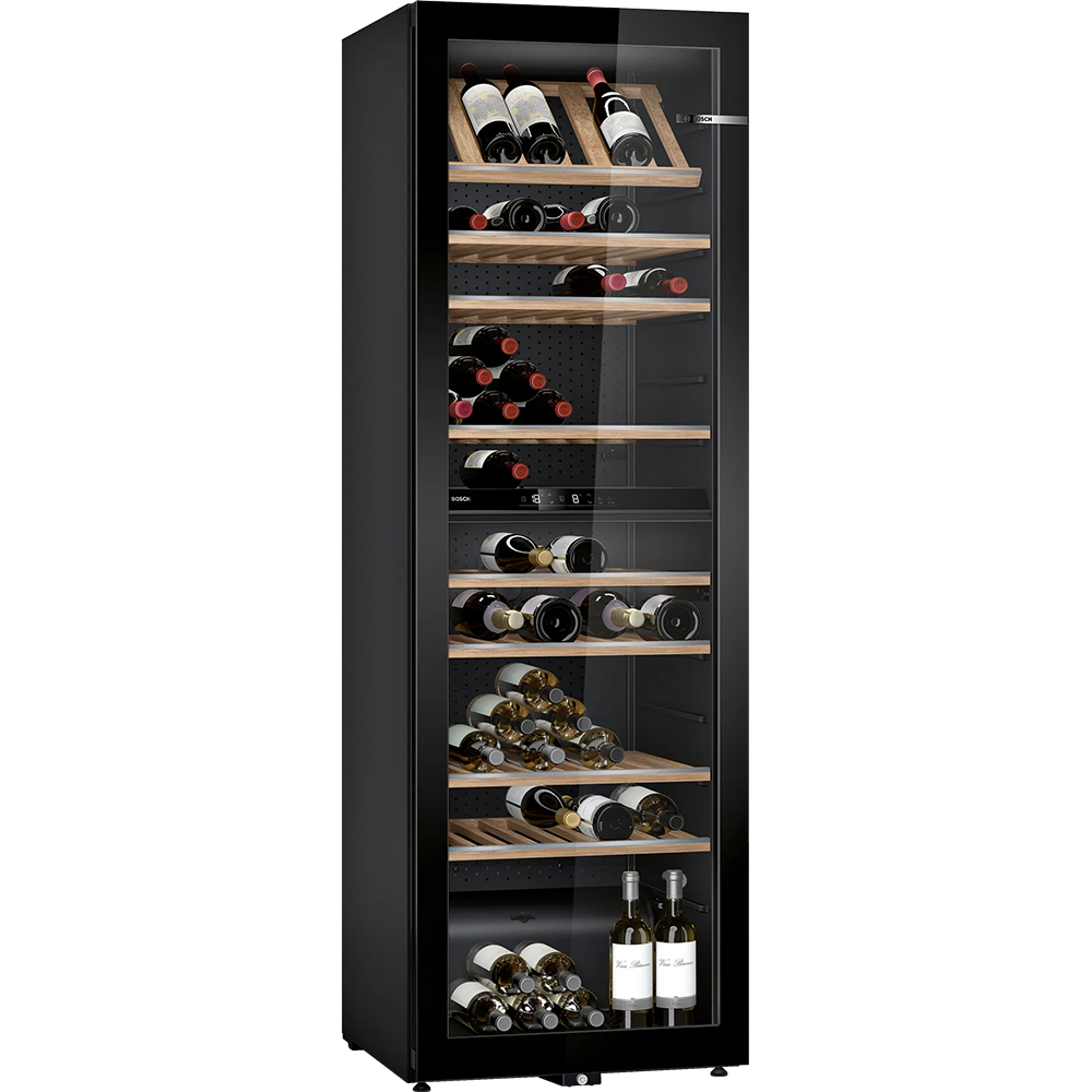 Racitor de vinuri BOSCH KWK36ABGA, 199 sticle, H 186 cm, Clasa G, negru