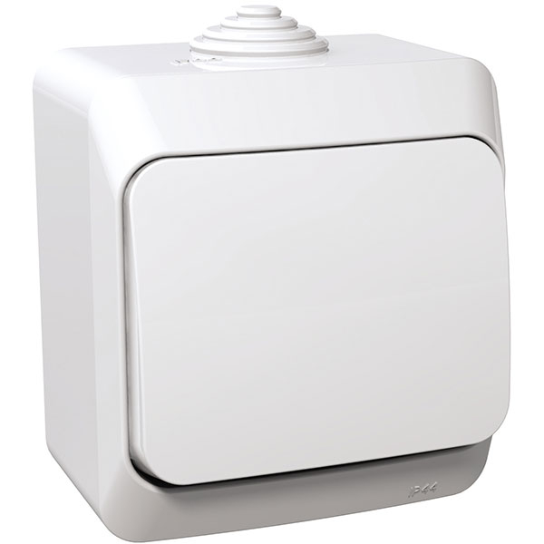 Intrerupator cap-scara SCHNEIDER WDE000560, aparent, 10A, IP44, alb