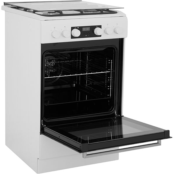 Aragaz WHIRLPOOL WS5G8CHW/E, 4 arzatoare, Gaz + Electric, L 50 cm, alb
