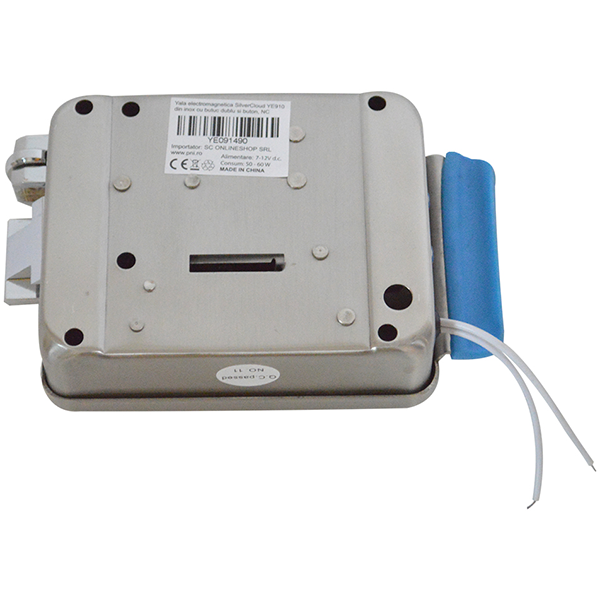 Yala electromagnetica SILVERCLOUD YE910 cu butuc dublu, deschidere stanga/dreapta, Fail Secure NO, inox