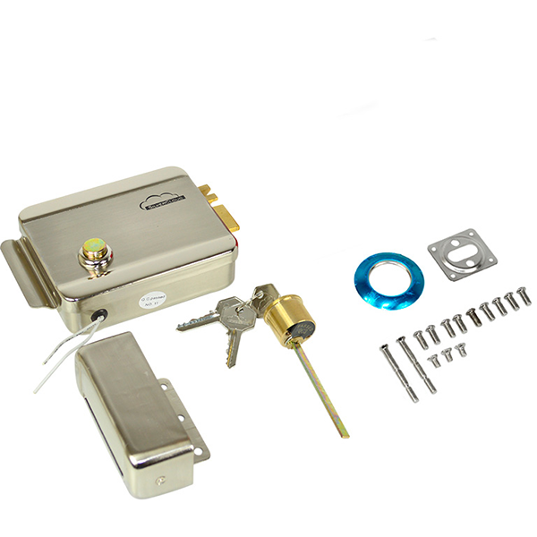 Yala electromagnetica SILVERCLOUD YL500 cu butuc, deschidere stanga, Fail Secure NO, argintiu