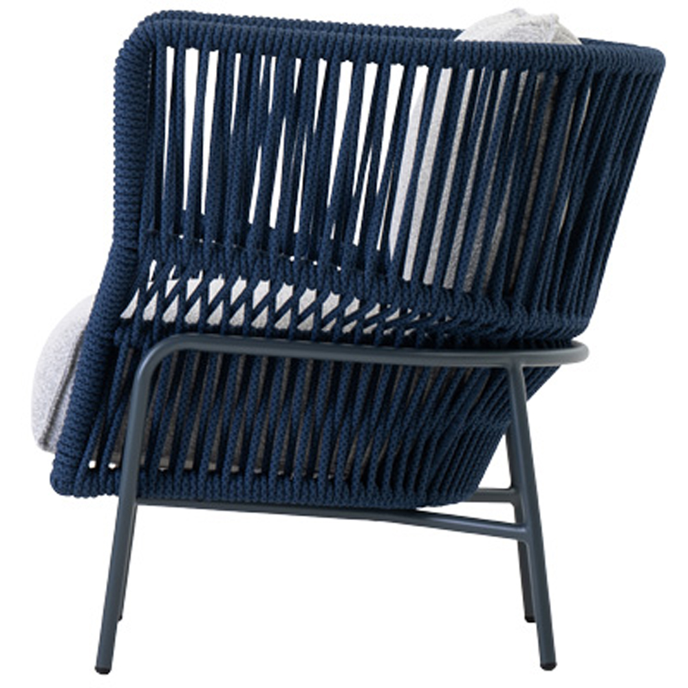 Scaun terasa LIVINTWIST Rock, aluminiu, 77.5 x 79.5 x 82 cm, albastru