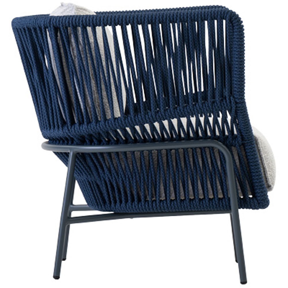Scaun terasa LIVINTWIST Rock, aluminiu, 77.5 x 79.5 x 82 cm, albastru