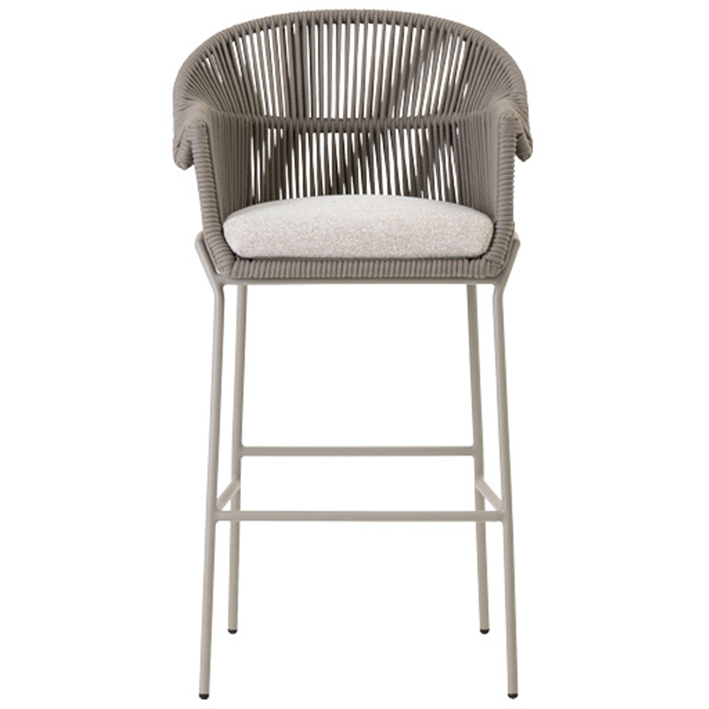 Scaun terasa LIVINTWIST Scala, aluminiu, 60.5 x 57.7 x 109.5 cm, taupe