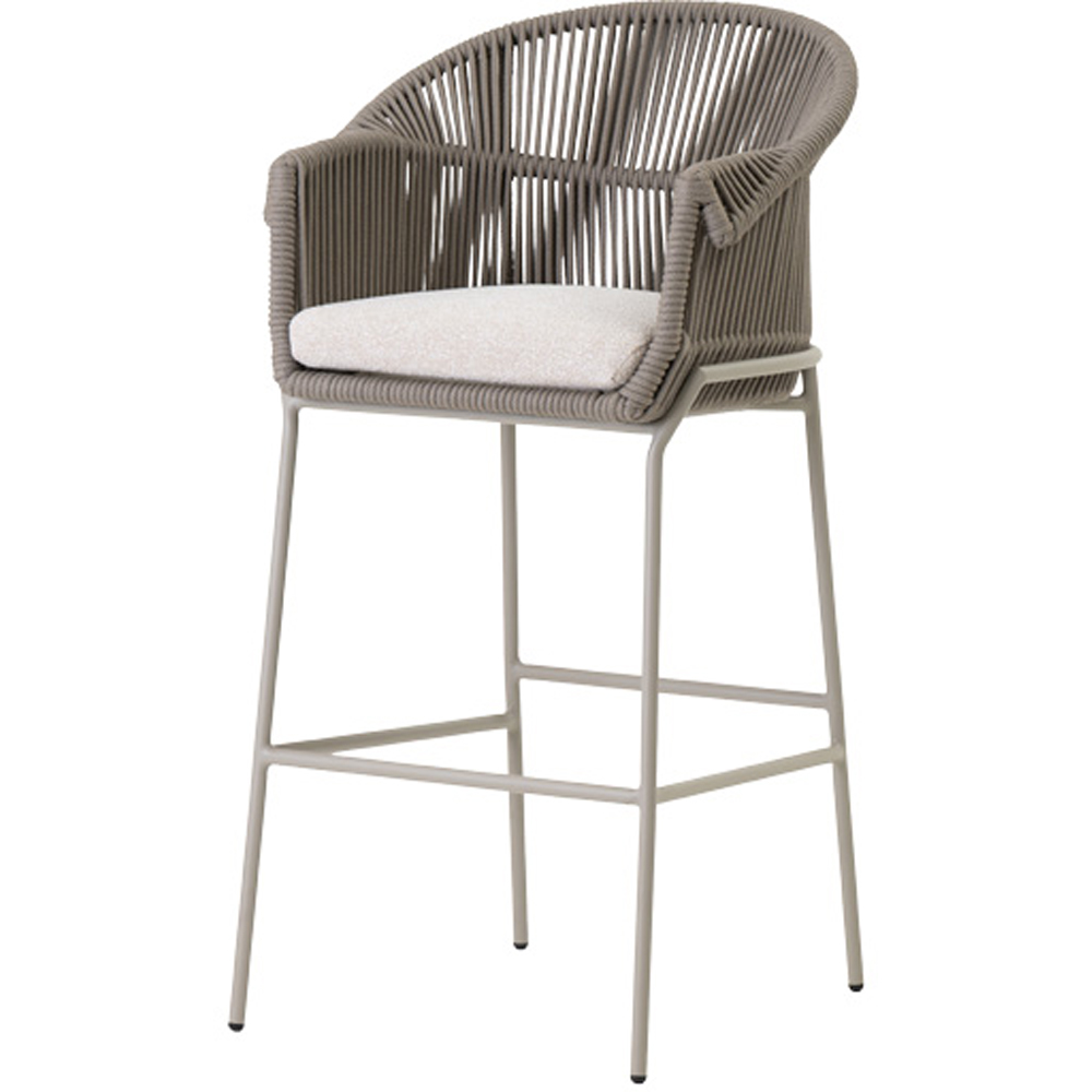 Scaun terasa LIVINTWIST Scala, aluminiu, 60.5 x 57.7 x 109.5 cm, taupe