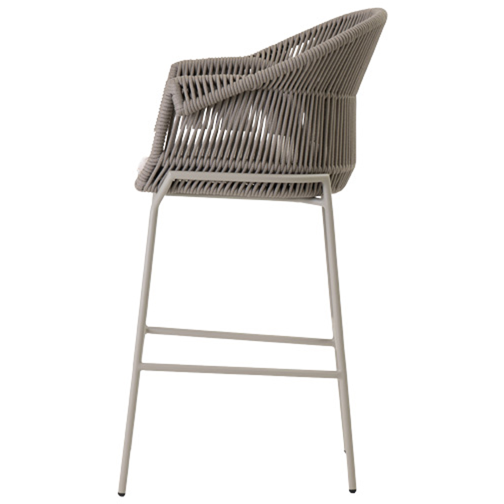 Scaun terasa LIVINTWIST Scala, aluminiu, 60.5 x 57.7 x 109.5 cm, taupe