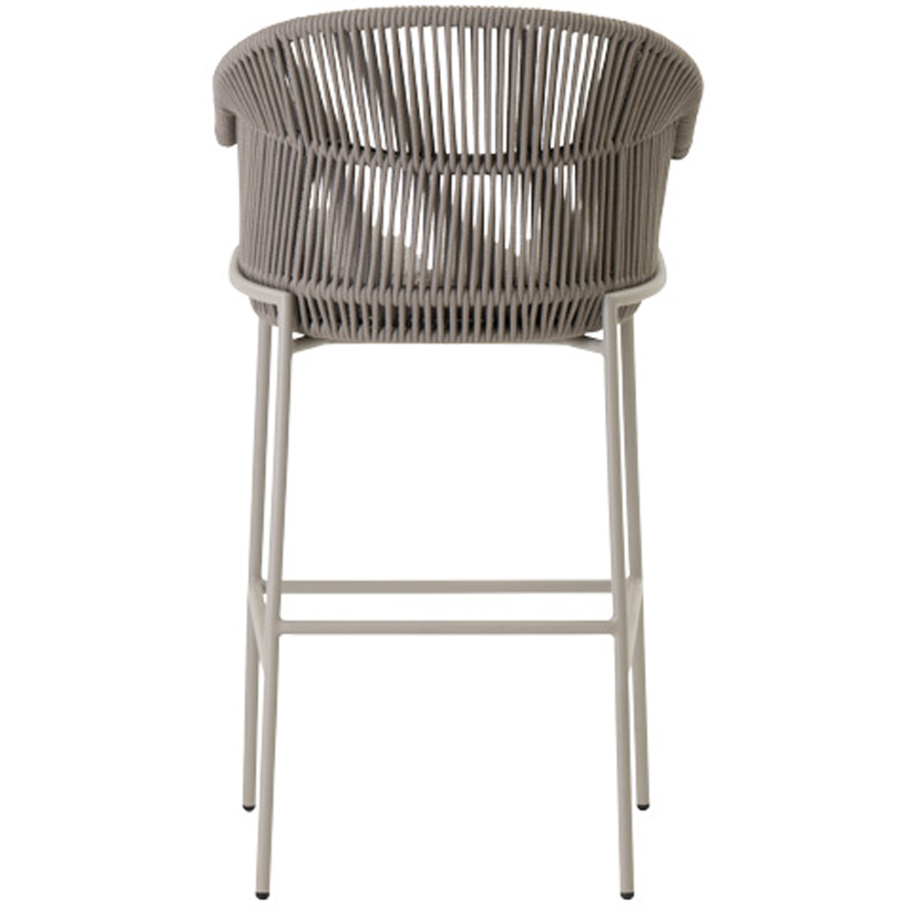 Scaun terasa LIVINTWIST Scala, aluminiu, 60.5 x 57.7 x 109.5 cm, taupe