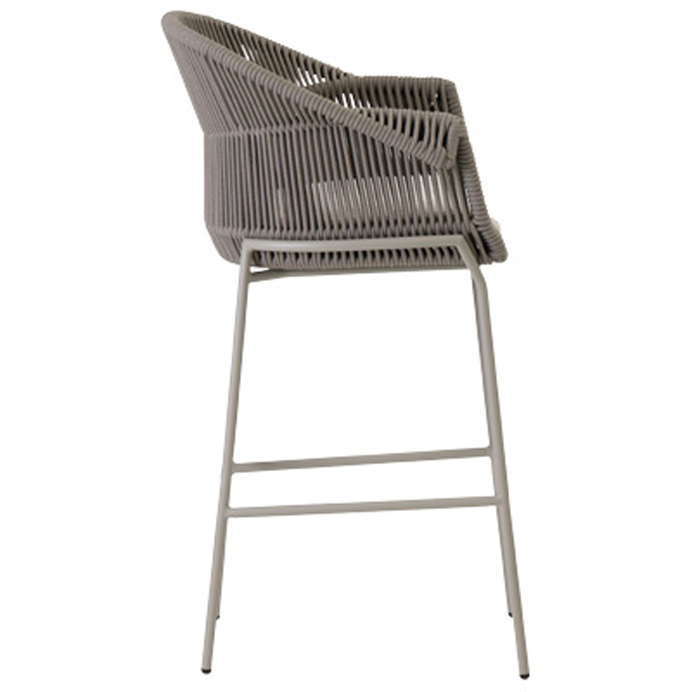 Scaun terasa LIVINTWIST Scala, aluminiu, 60.5 x 57.7 x 109.5 cm, taupe