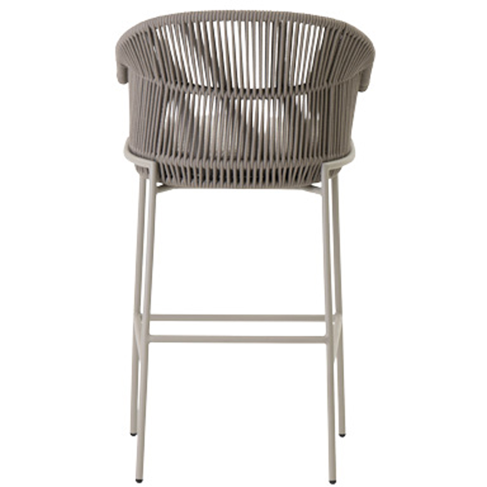Scaun terasa LIVINTWIST Scala, aluminiu, 60.5 x 57.7 x 109.5 cm, taupe