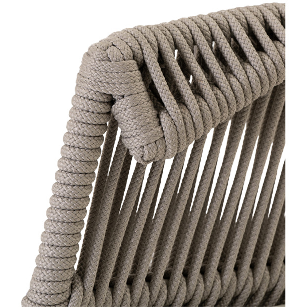 Scaun terasa LIVINTWIST Scala, aluminiu, 60.5 x 57.7 x 109.5 cm, taupe