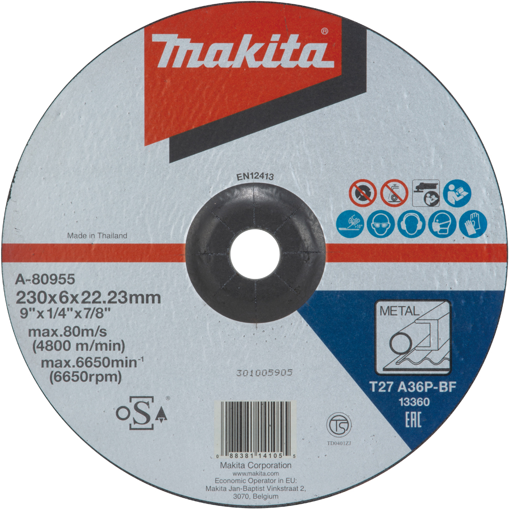 Disc de polizare MAKITA A-80955, otel, 230 x 6 x 22.23 mm