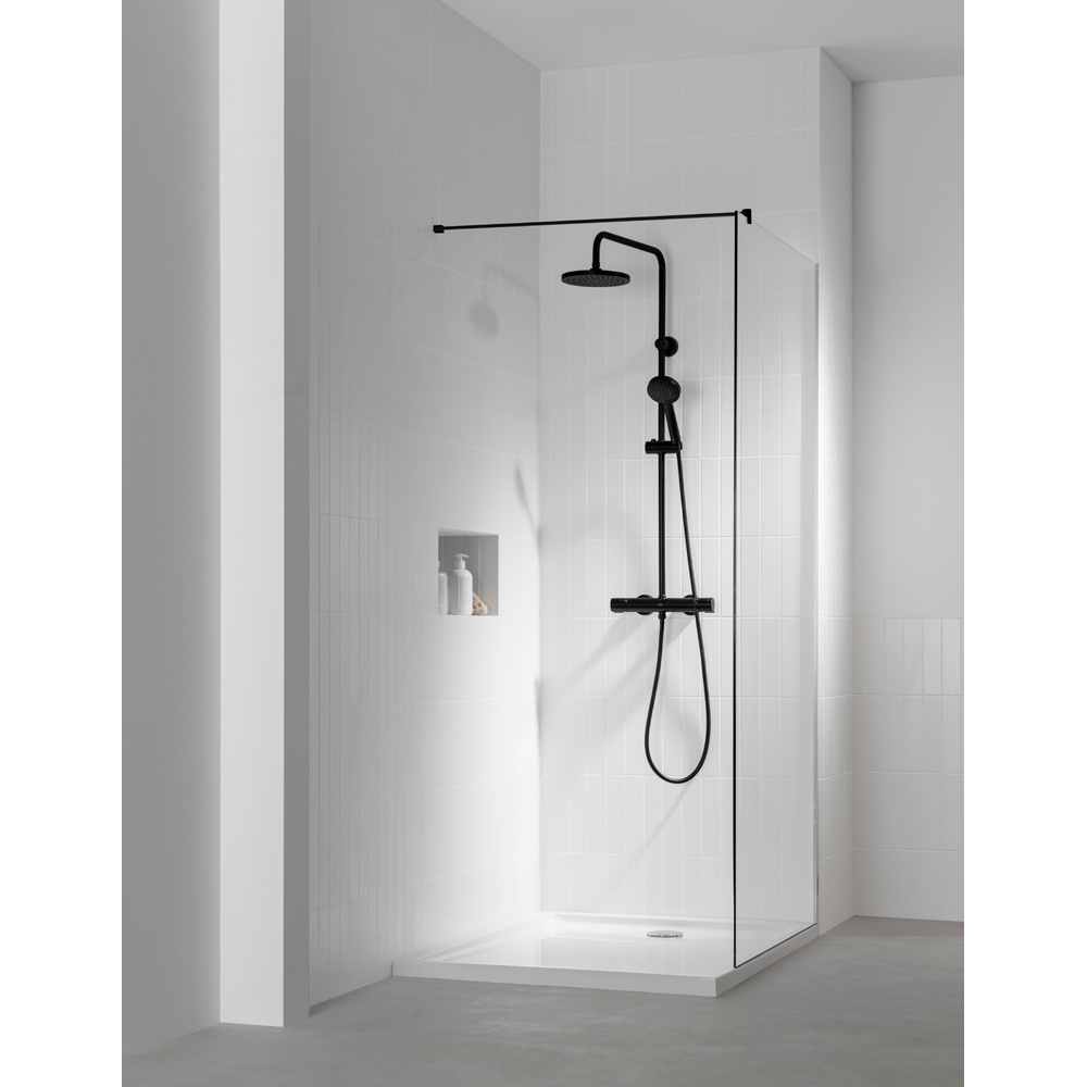 Coloana dus ROCA Victoria T-Basic A5A9F18NB0, termostat, 1 functie, negru mat