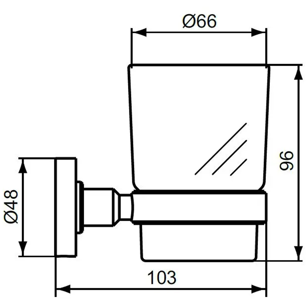 Pahar baie IDEAL STANDARD IOM A7928XG, negru mat