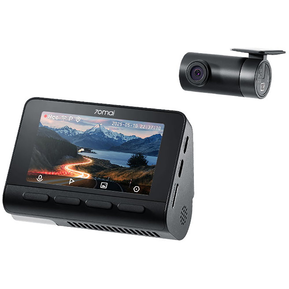 Camera auto duala DVR 70MAI A800SE, 4K, HDR, GPS, negru