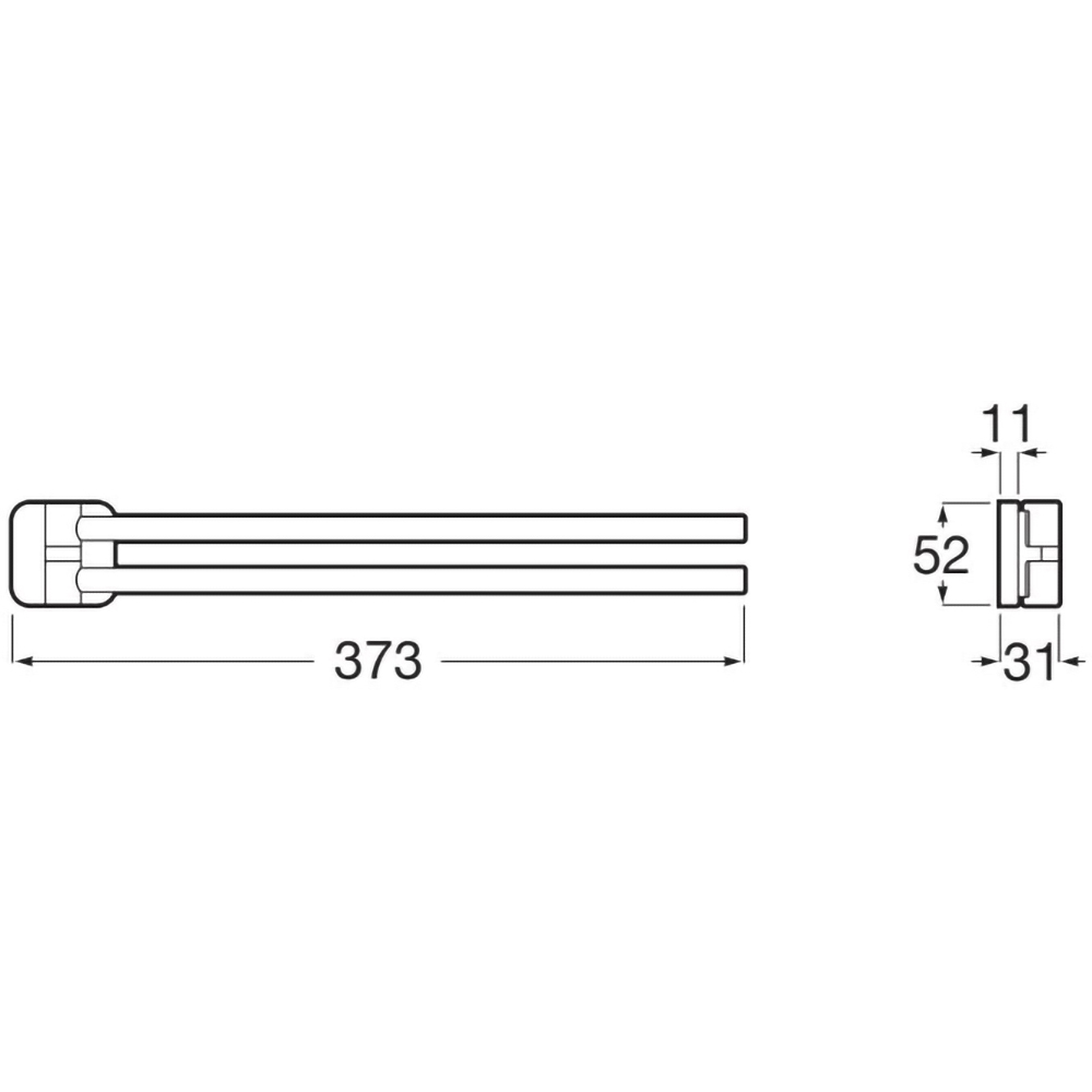 Suport prosop dublu ROCA Victoria A817885C00, brate pivotante, crom