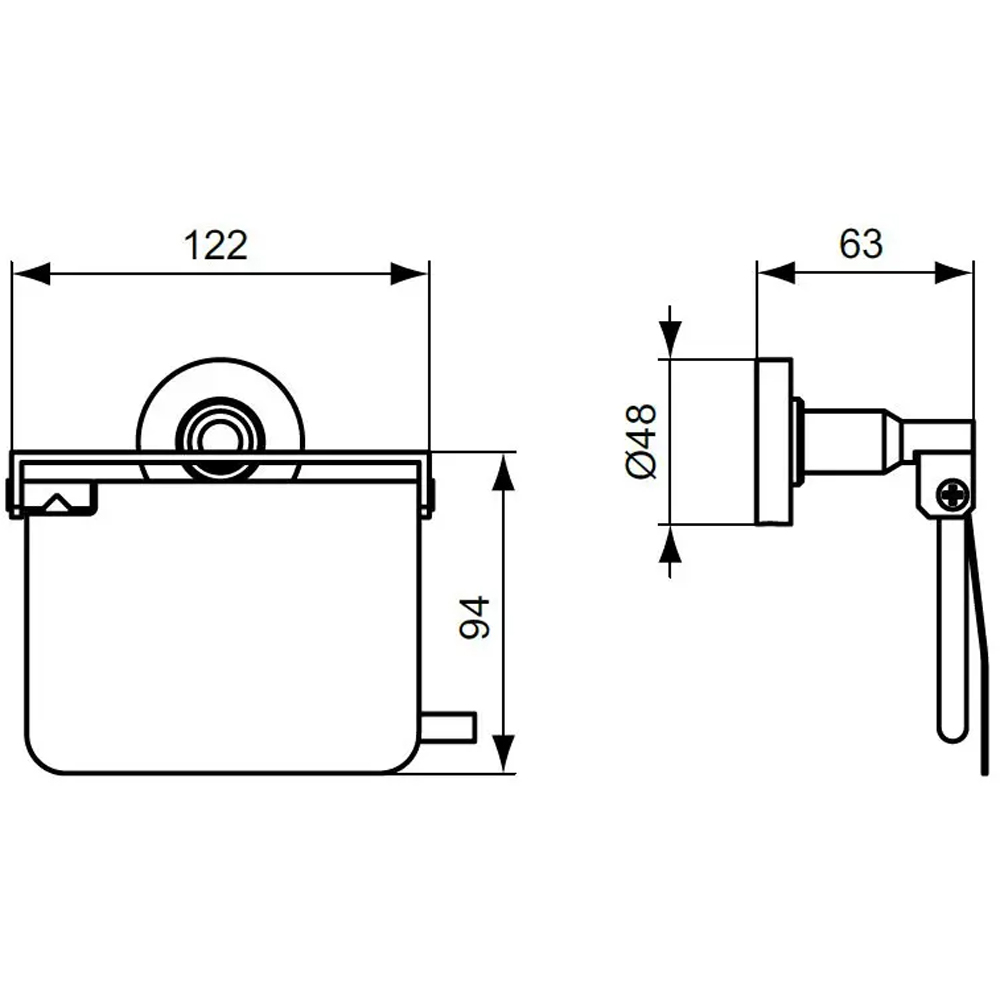 Suport hartie igienica cu capac IDEAL STANDARD IOM A9127XG, negru mat