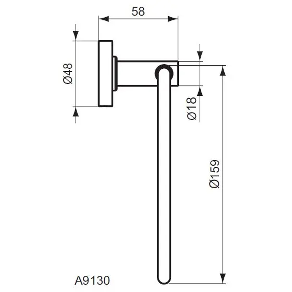Suport prosop tip inel IDEAL STANDARD IOM A9130AA, crom