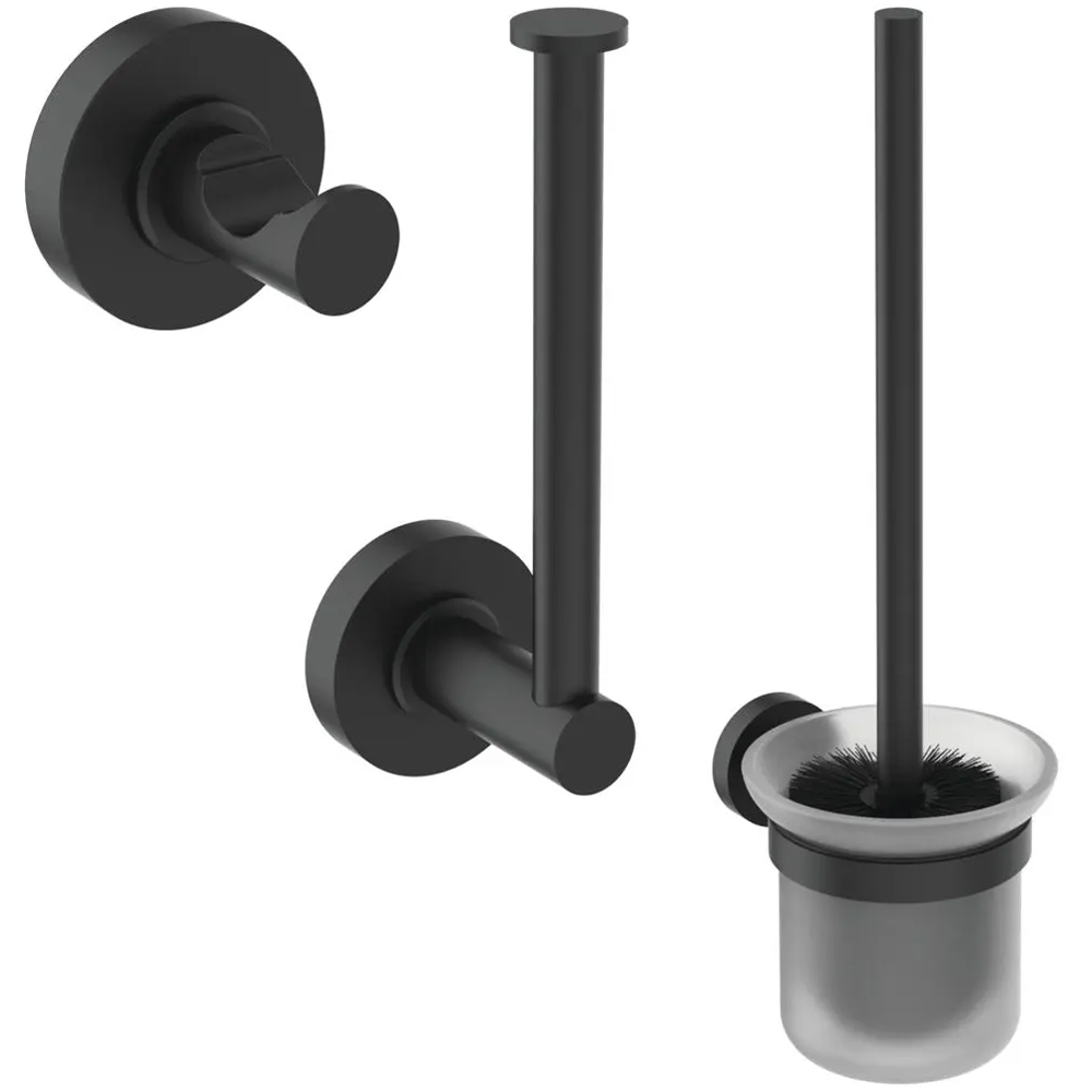 Set accesorii baie IDEAL STANDARD IOM A9246XG, 3 piese, negru mat
