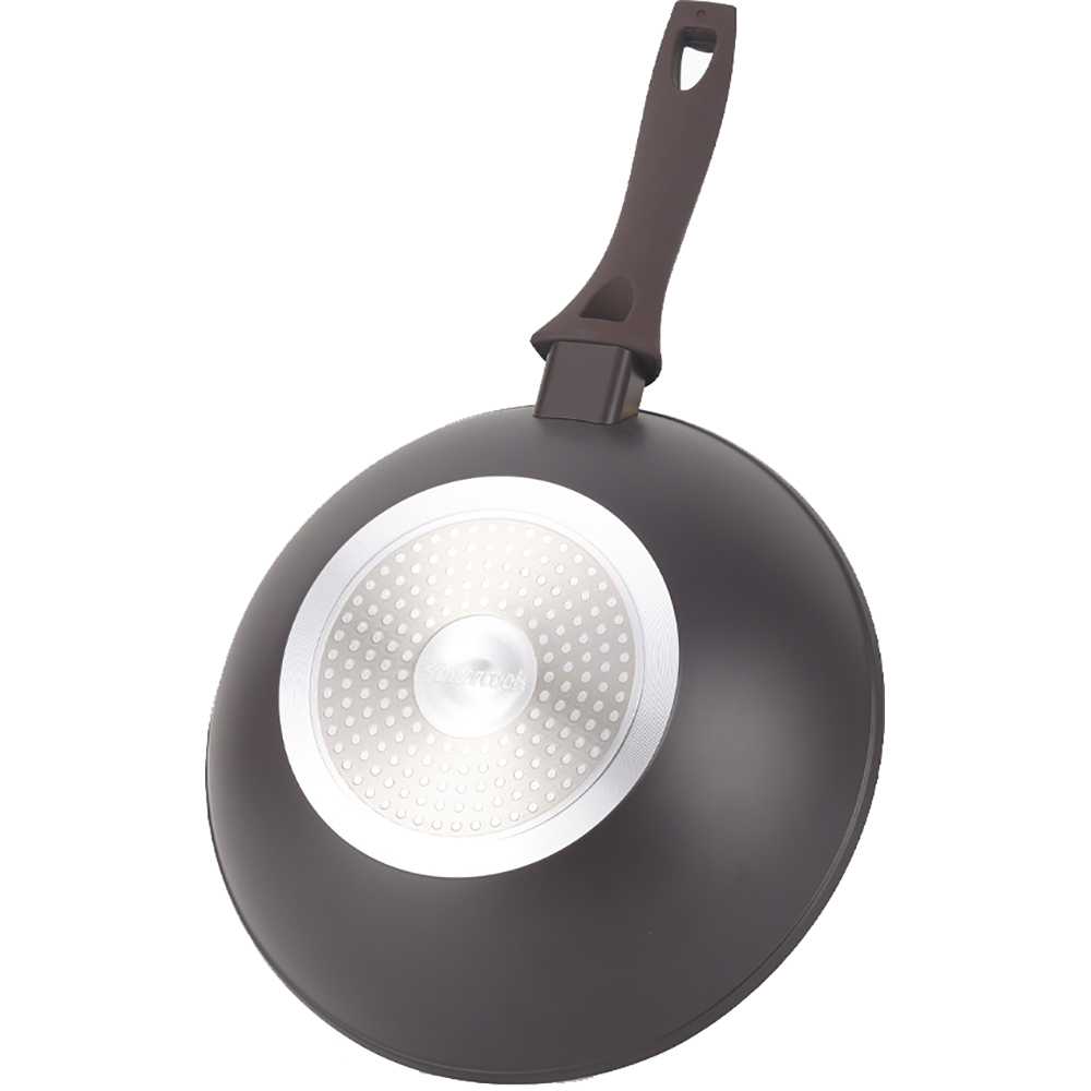 Tigaie Wok AMERCOOK Avocado AC0108403.28, 28 cm, aluminiu forjat, negru-verde