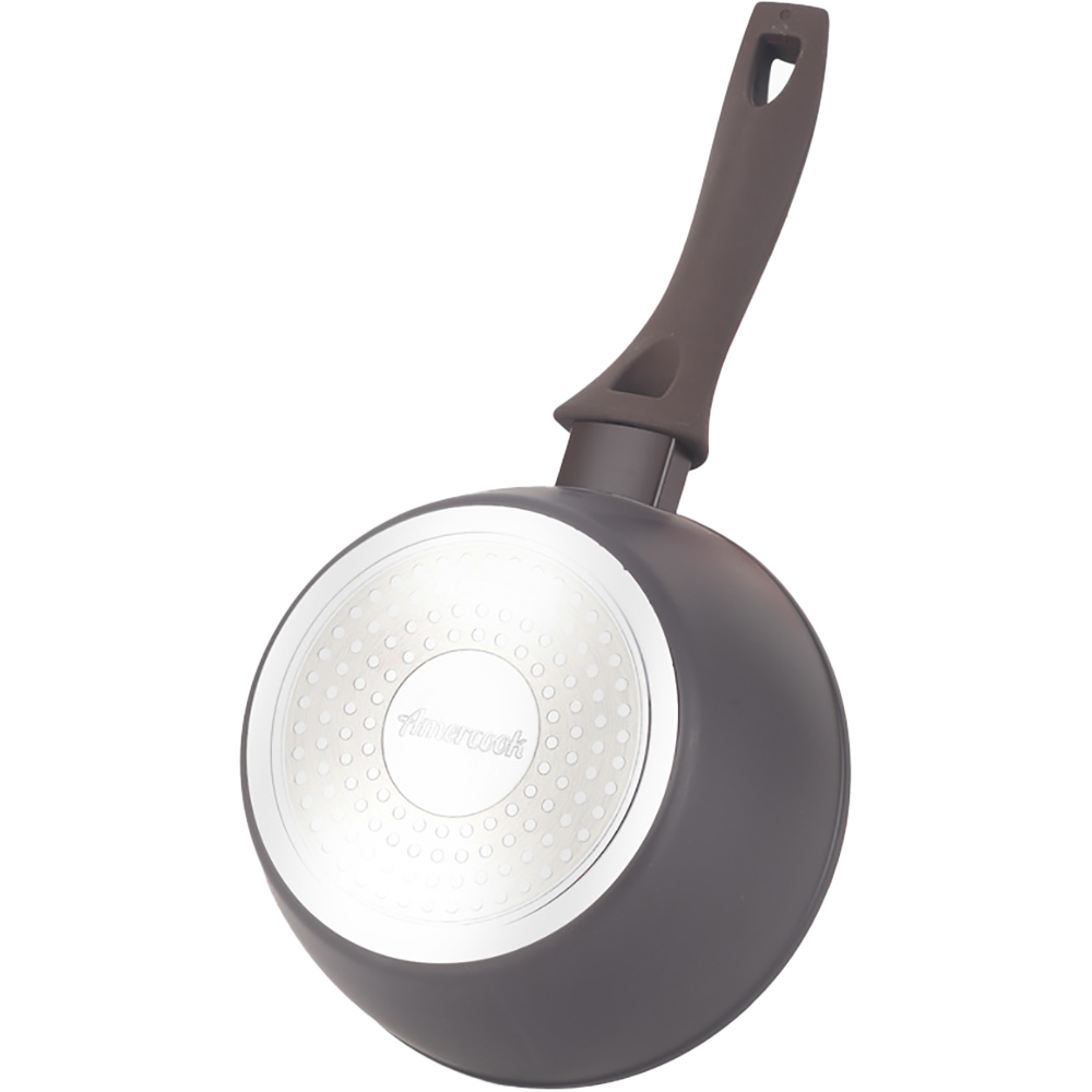 Cratita cu capac pentru sos AMERCOOK Avocado AC0108404.18, 1.5l, 18 cm, aluminiu forjat, negru-verde