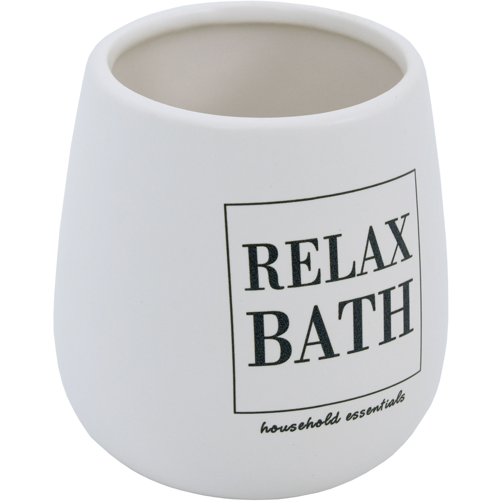 Pahar baie BISK Grama 05599, ceramica, alb