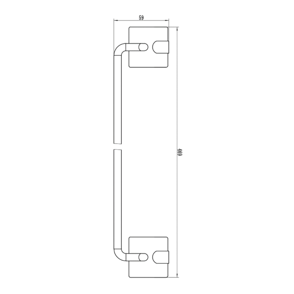 Suport prosop tip bara FERRO Cascata E07, 45 cm, crom