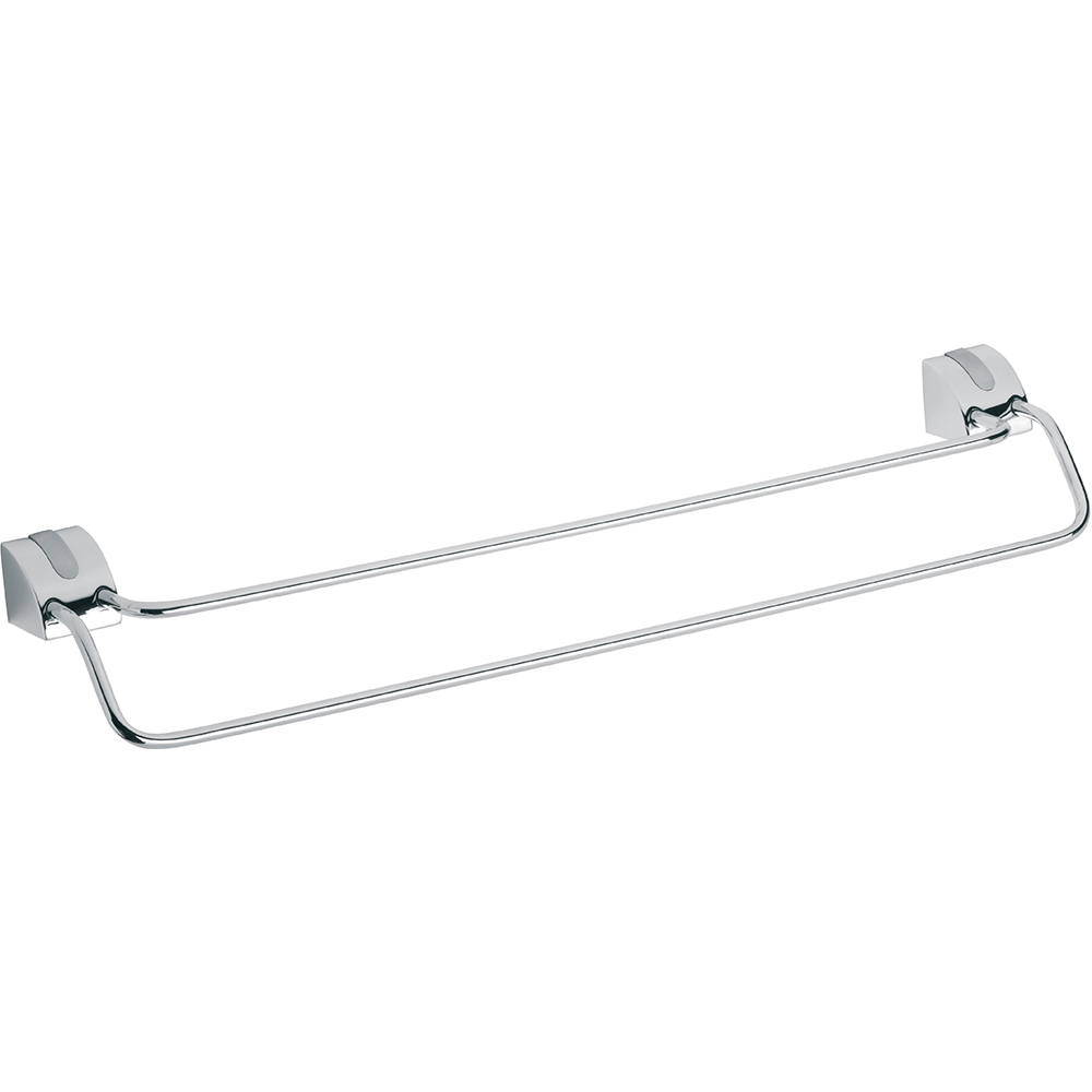 Suport prosop dublu tip bara FERRO Cascata E10, 60 cm, crom