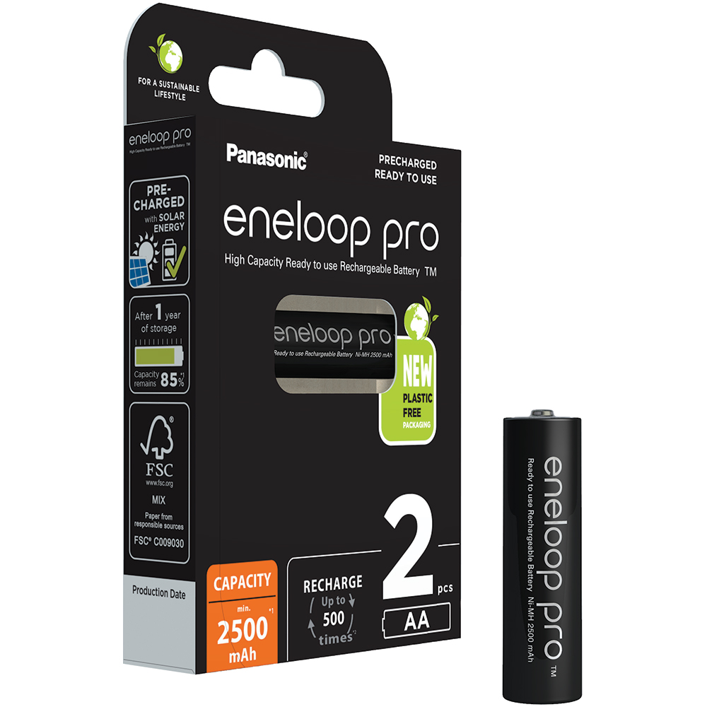 Acumulatori Ni-MH ENELOOP Pro BK-3HCDE/2BE LR6/AA, 1.2V, 2 bucati
