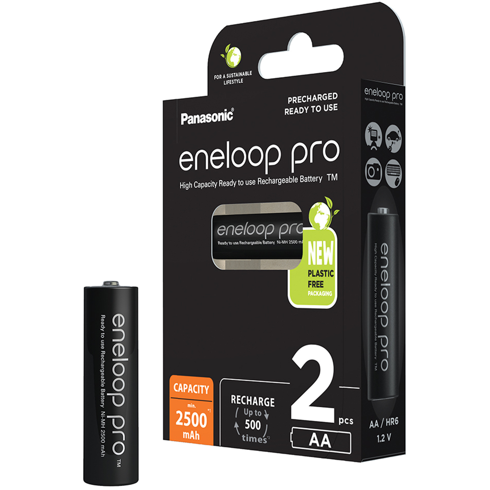 Acumulatori Ni-MH ENELOOP Pro BK-3HCDE/2BE LR6/AA, 1.2V, 2 bucati