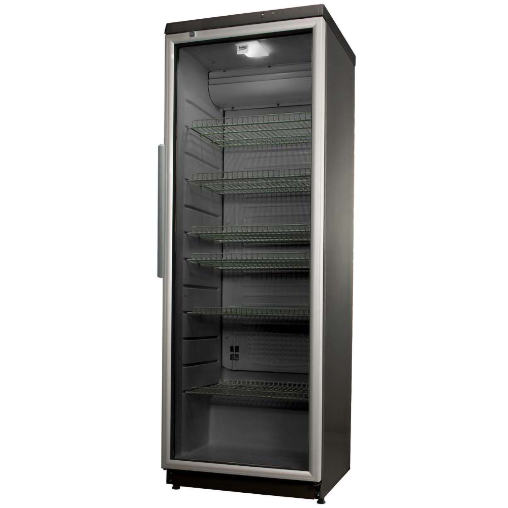 Vitrina frigorifica BEKO PROFESSIONAL ADN 221S BP, 455 l, H 202.5 cm, Clasa D, argintiu