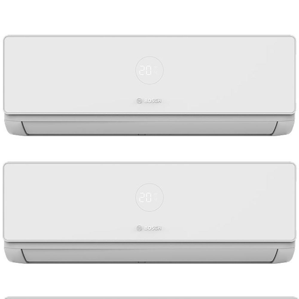 Sistem aer conditionat pentru 2 incaperi BOSCH Climate 4000i, 9000/12000BTU, A++/A+, Inverter, Unitate externa 18000BTU, alb