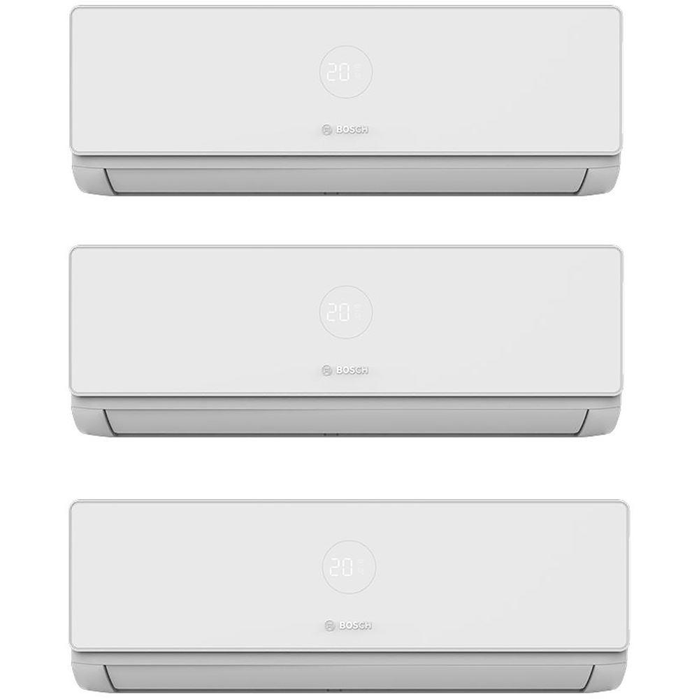 Sistem aer conditionat pentru 3 incaperi BOSCH Climate 4000i, 12000/9000/9000BTU, A++/A+, Inverter, Unitate externa 27000BTU, alb