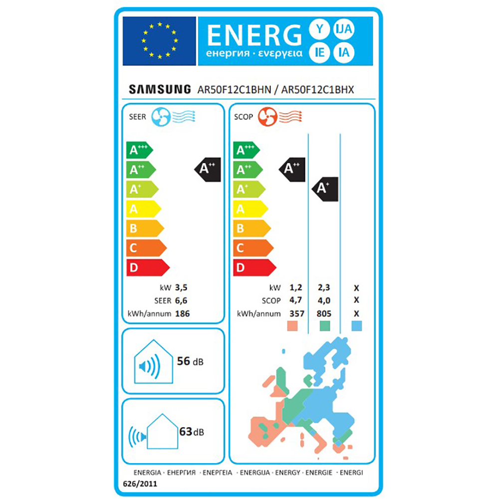 Aer conditionat SAMSUNG Luzon S2, 12000BTU, A++/A+, Wi-Fi, Functie Incalzire, Inverter, AI, alb