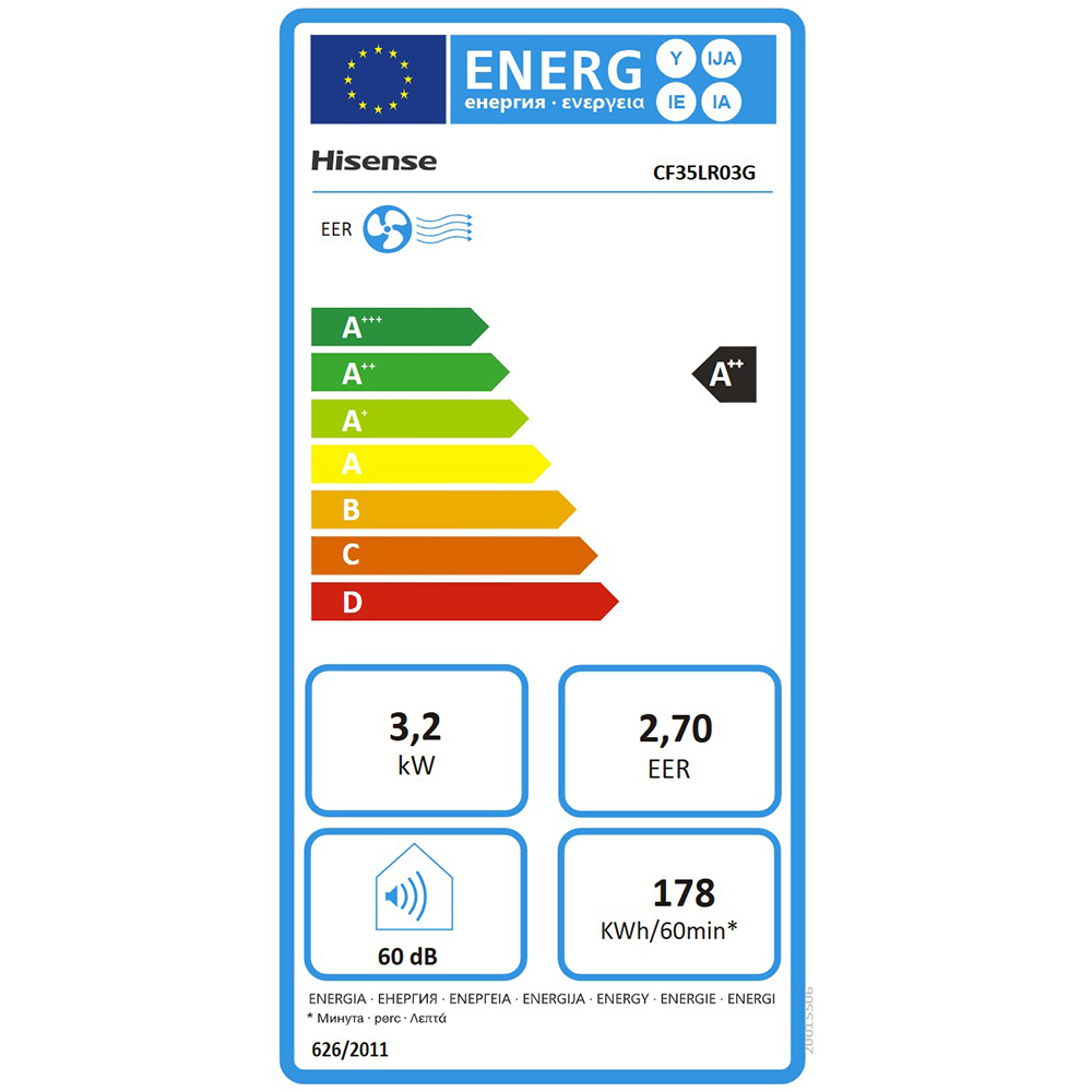 Aer conditionat HISENSE Hi-Smart, 12000 BTU,  A++/A+, Inverter, Functie Incalzire, Wi-Fi, Kit instalare inclus, alb