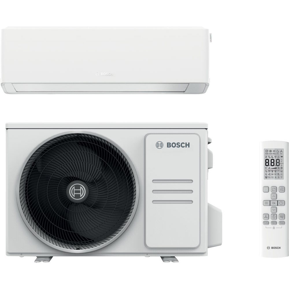 Aer conditionat BOSCH Climate 7000I, 9000 BTU, A+++/A+++, Inverter, Functie Incalzire, Wi-Fi, alb