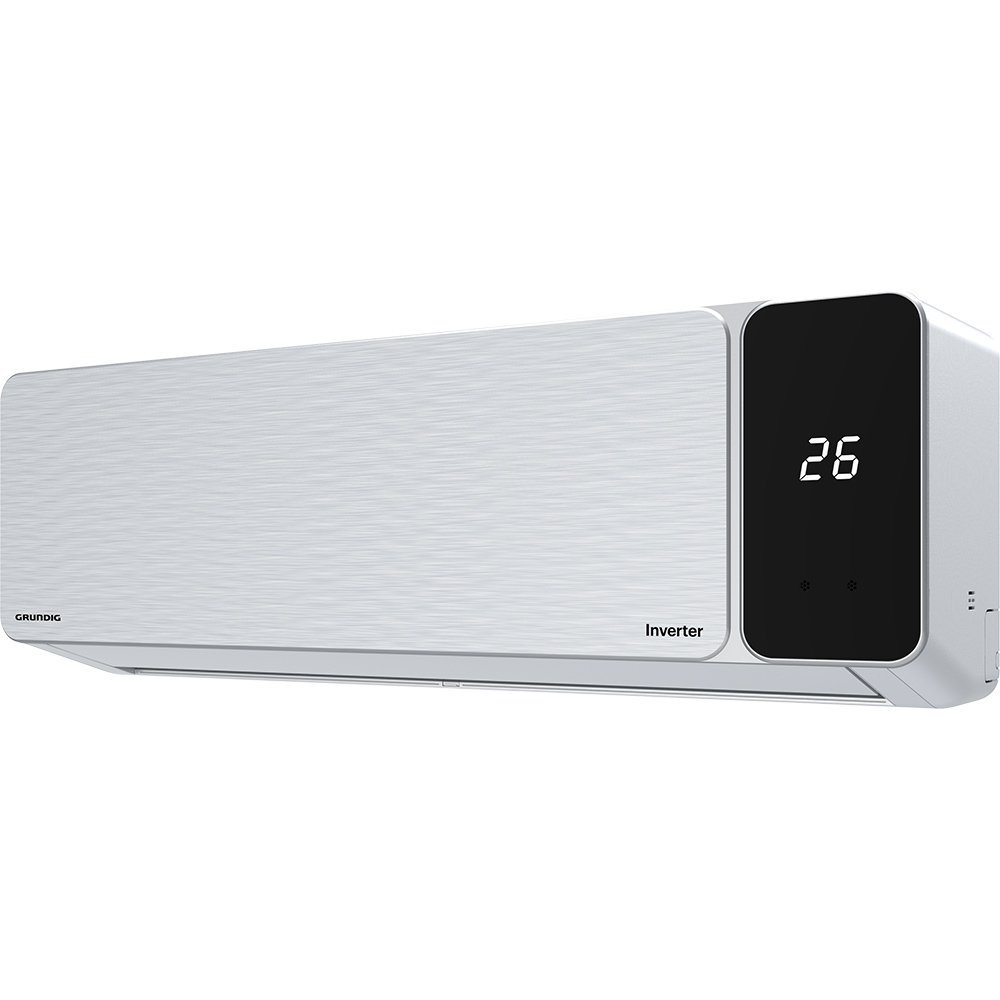 Aer conditionat GRUNDIG GEEPDH125,12000 BTU,A+++/A++, Wi-Fi, Functie Incalzire, Inverter, kit instalare inclus, argintiu