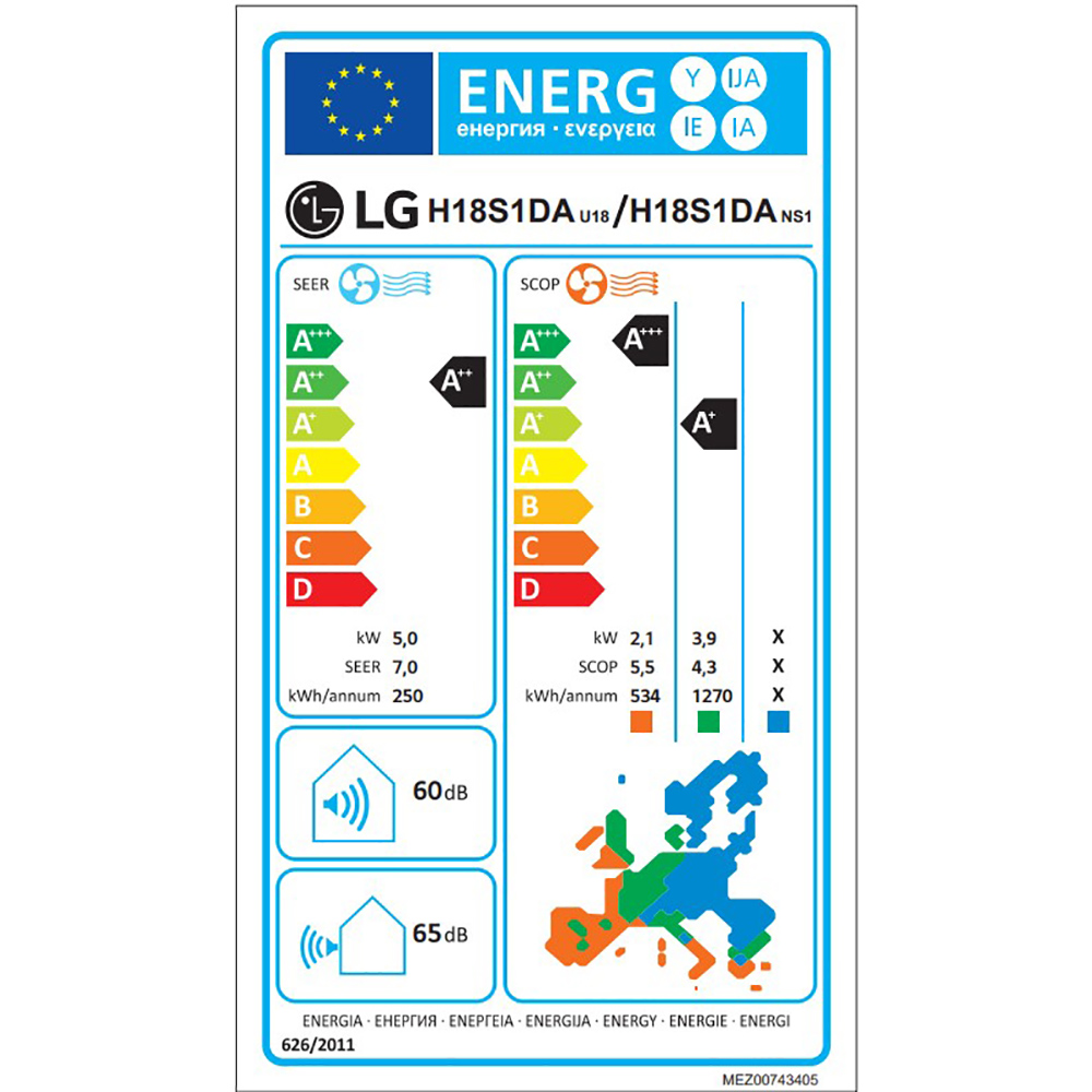 Aer conditionat LG Dualcool AI Deluxe, 18000 BTU, A++/A+, Inverter, Wi-Fi, alb