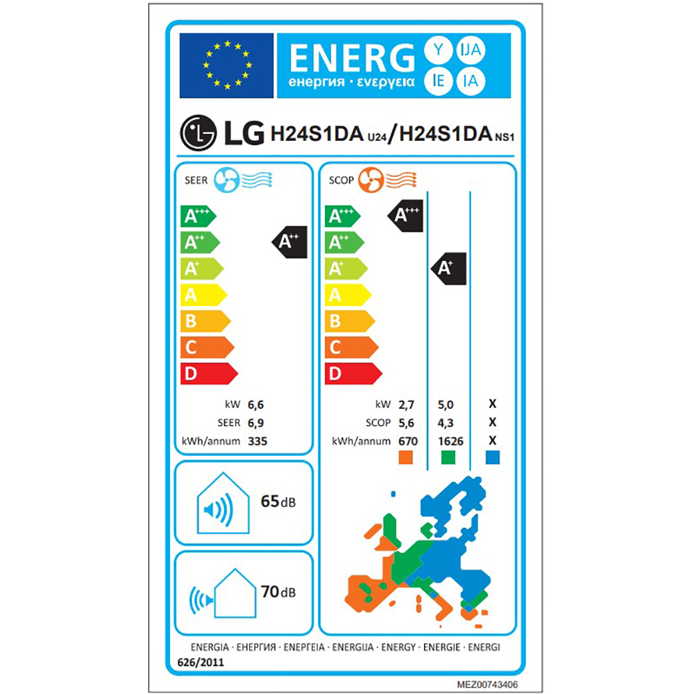Aer conditionat LG Dualcool AI Deluxe, 24000 BTU, A++/A+, Inverter, Wi-Fi, alb