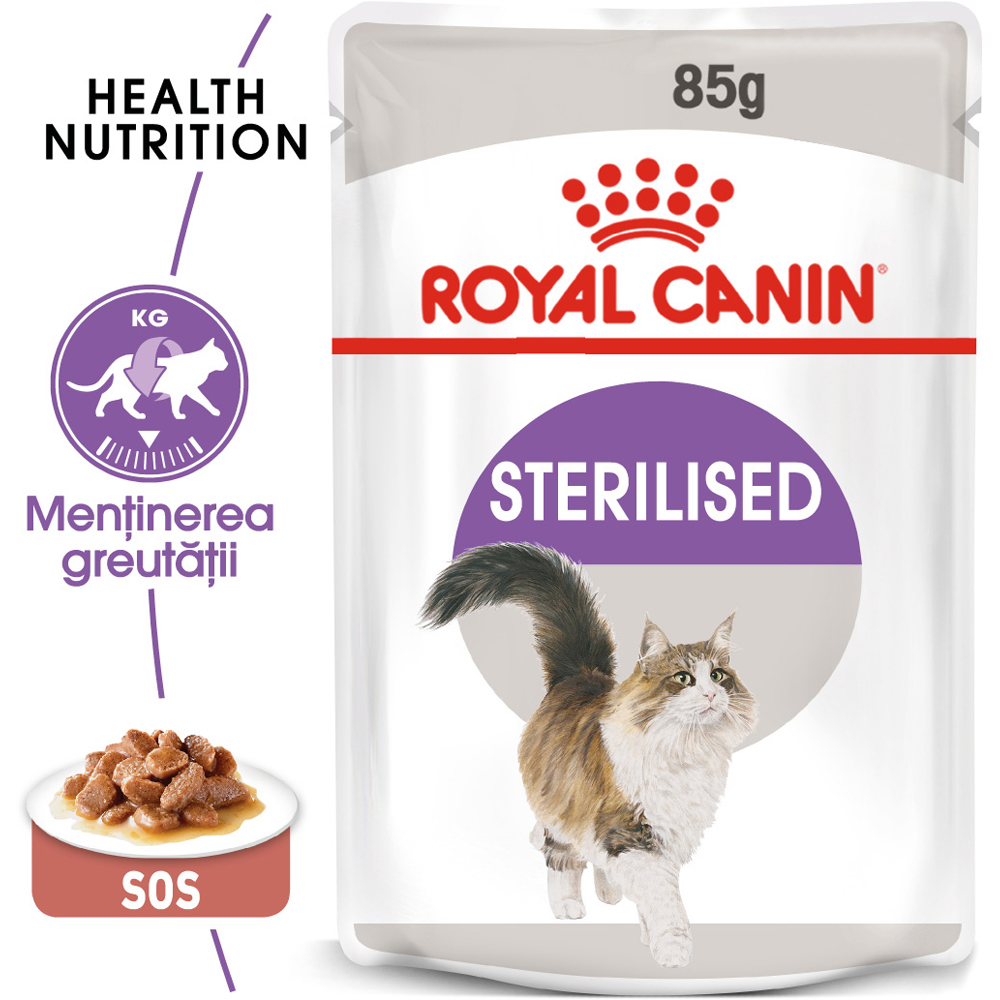 Hrana umeda pentru pisici ROYAL CANIN FHN Sterilised Gravy, Adult, 85 g