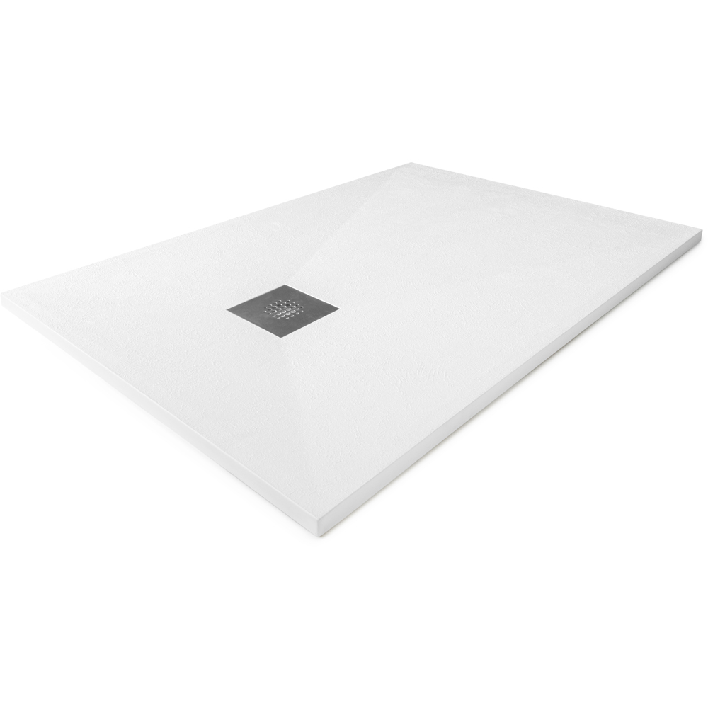 Cadita dus FIBREX Ligro, dreptunghiulara, compozit, 120 x 80 x 2.7 cm, alb