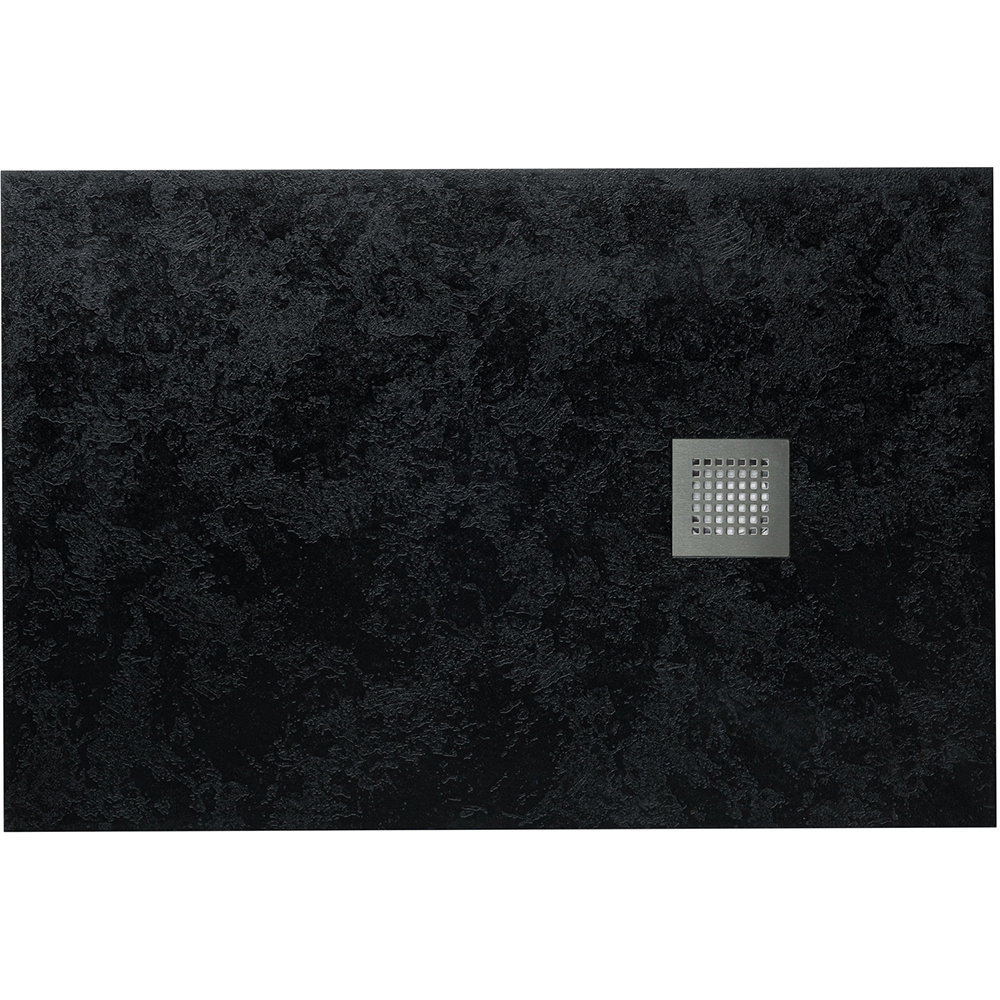 Cadita dus Ligro, dreptunghiulara, compozit, 80 x 120 cm, negru