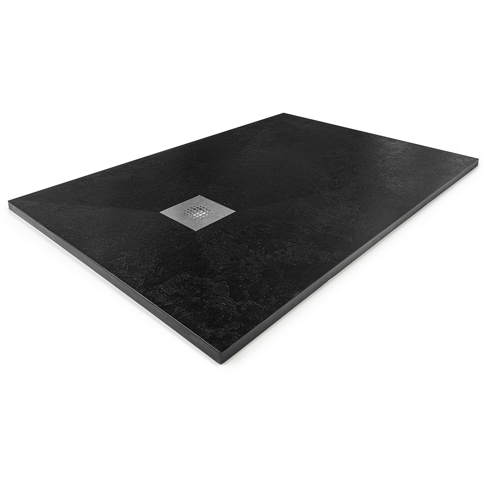 Cadita dus Ligro, dreptunghiulara, compozit, 80 x 120 cm, negru