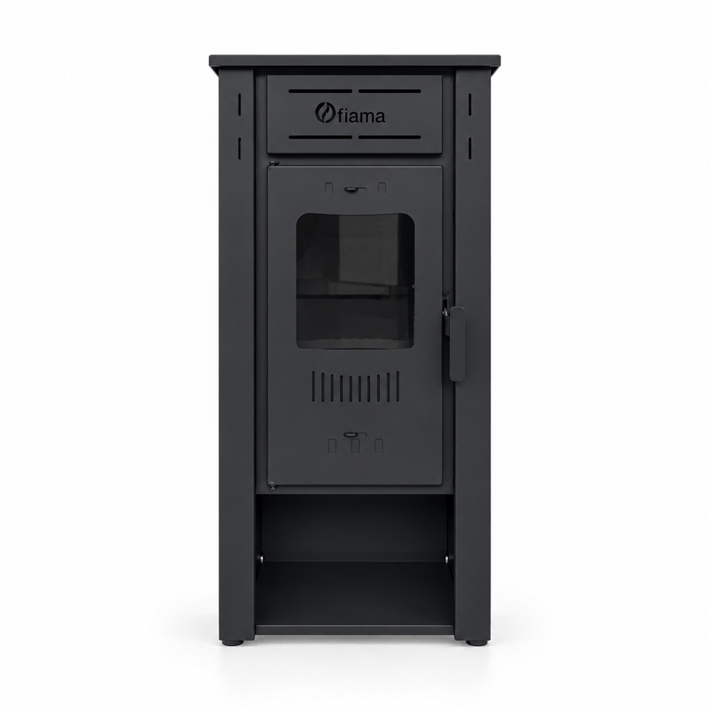 Termosemineu pe lemne brichete Fiama Ambasador, 24 kW,  42 x 50 x 100 cm