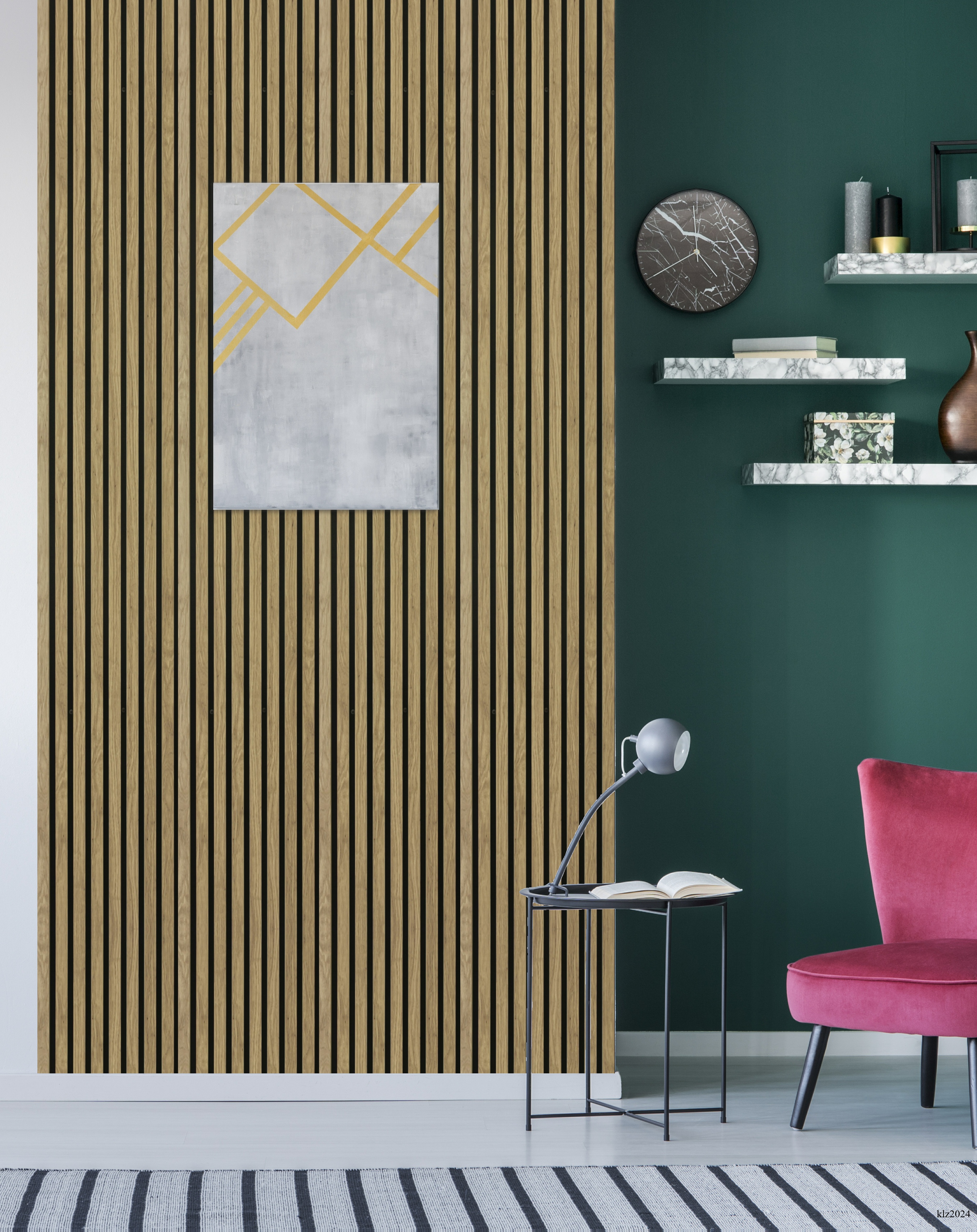 Panou riflaj decorativ VELTA DOORS, MDF, 260 x 30 cm, stejar, 1.56 mp