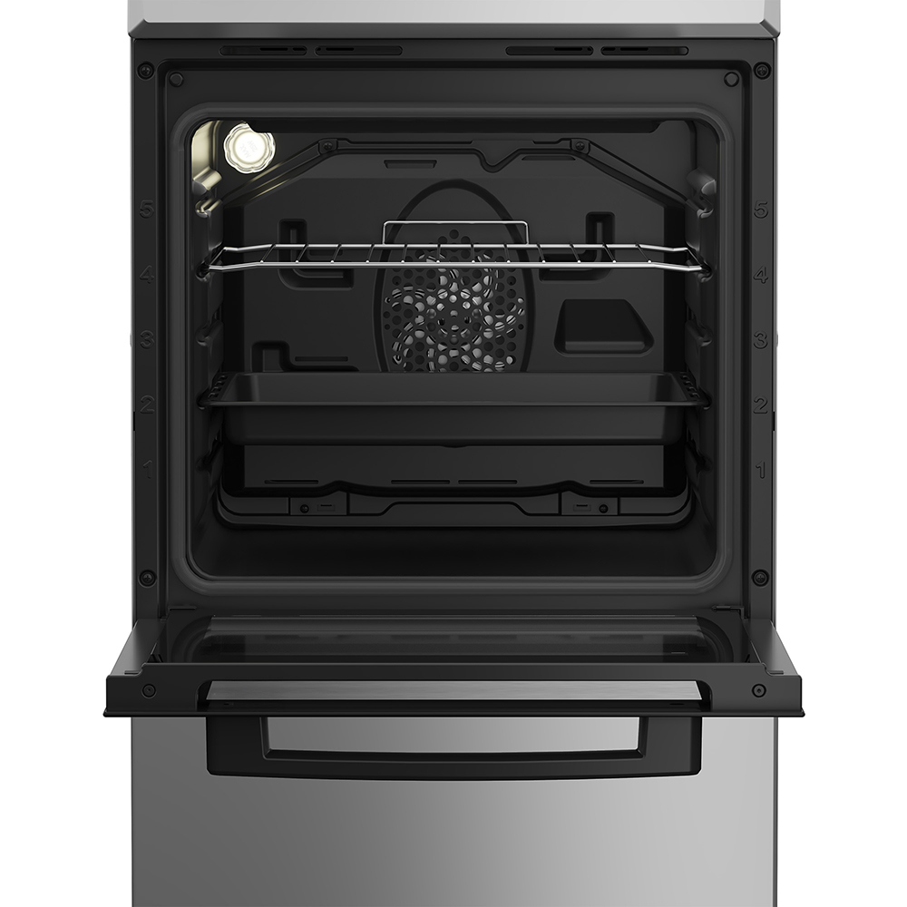 Aragaz ARCTIC AMG5612GTCLXN, 4 arzatoare, Gaz + Electric, L 50 cm, Grill, argintiu