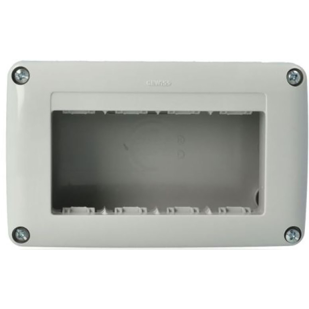 Doza GEWISS GW27004, 4 posturi, IP40, gri