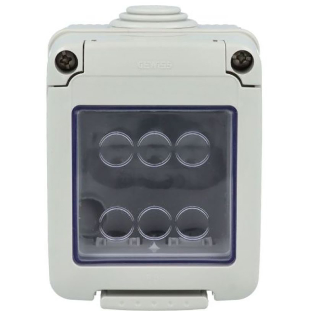 Doza GEWISS GW27042, 2 posturi, IP55, gri