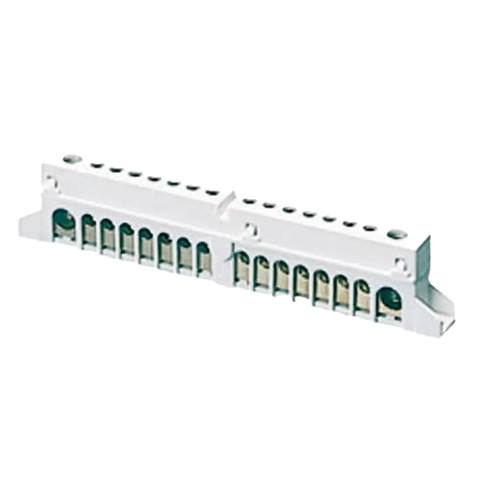 Bara nul GEWISS GW40401, 8 module, 1x35+7x10, gri