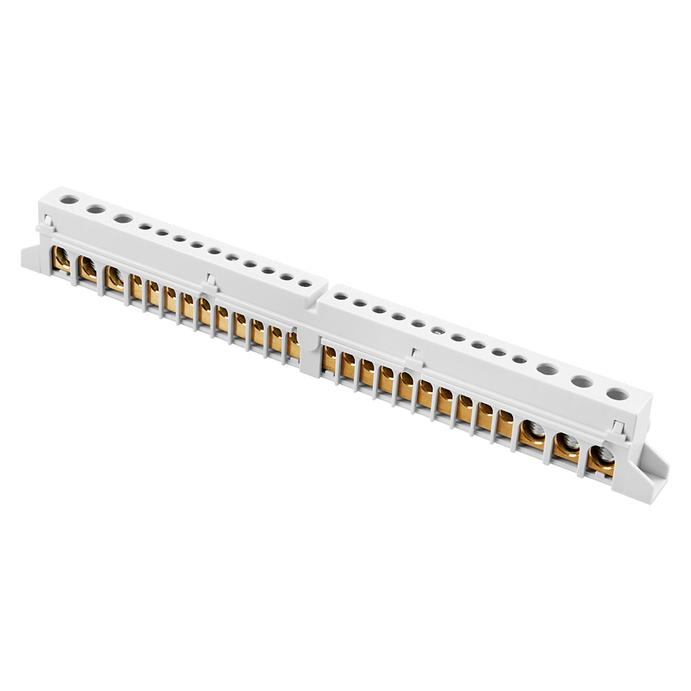 Bara nul GEWISS GW40402, 12 module, 3x25+10x10, gri