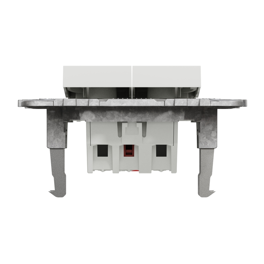Intrerupator dublu SCHNEIDER NU521118Z, incastrat, 10A, IP20, alb
